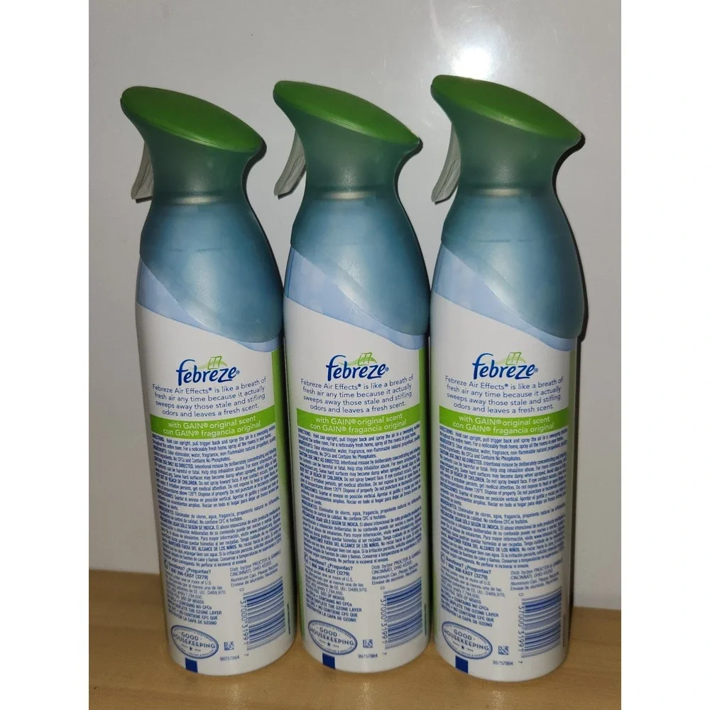 Lot Of‎ 3~Febreze Air Effects With GAIN-9.7 oz (275 g) Ea-NEW~DISCONTINUED STOCK
